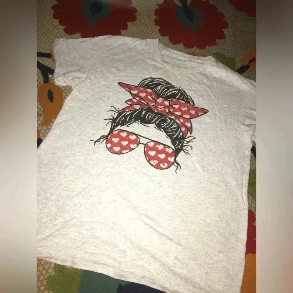 Cotton tshirt LARGE gently worn-grey​​​